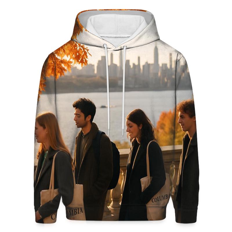 Autumn Lecture Walk Along Riverside Park Overlook lightweight hoodies