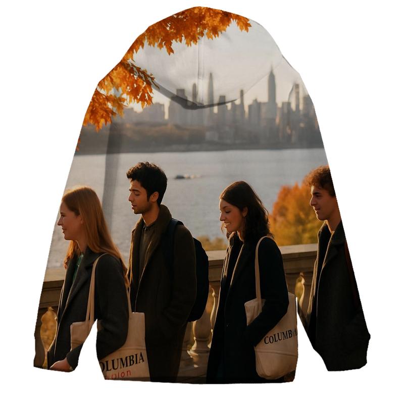 Autumn Lecture Walk Along Riverside Park Overlook lightweight hoodies