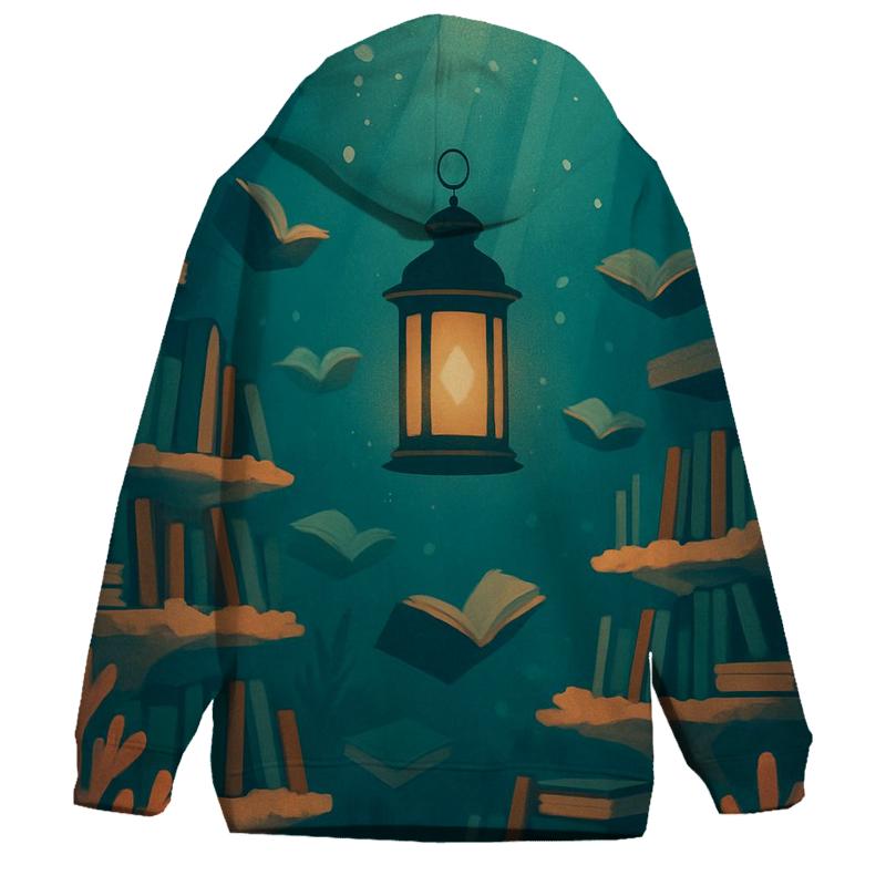 Underwater Lantern Library Scene hoodie trends