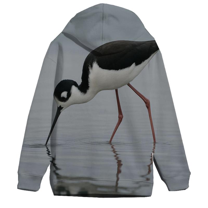Estuary Mirror Black Necked Stilt graphic hoodies