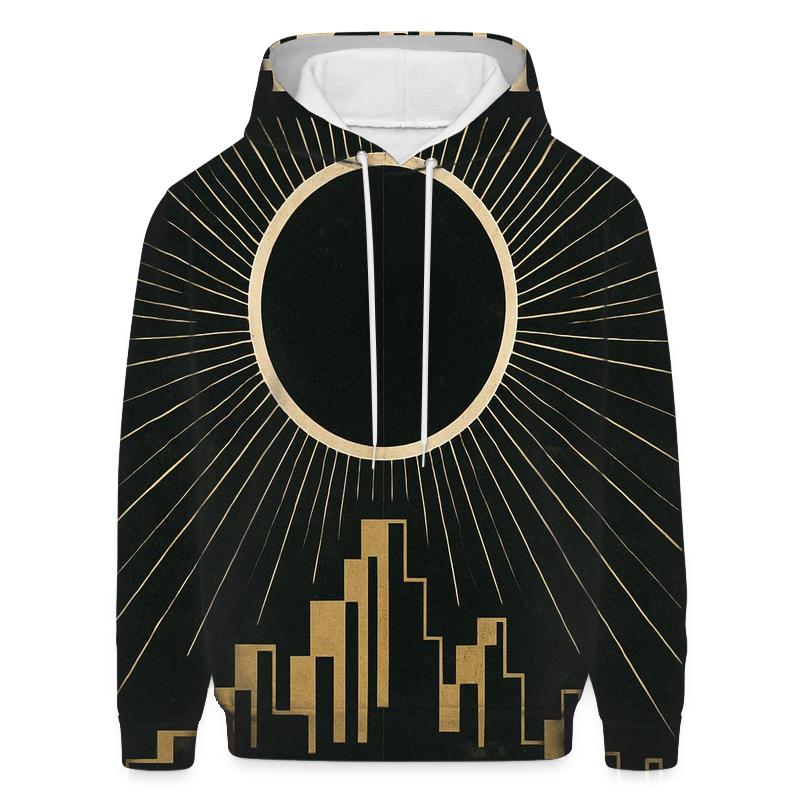 Art Deco Eclipse Theater Poster pullover hoodies