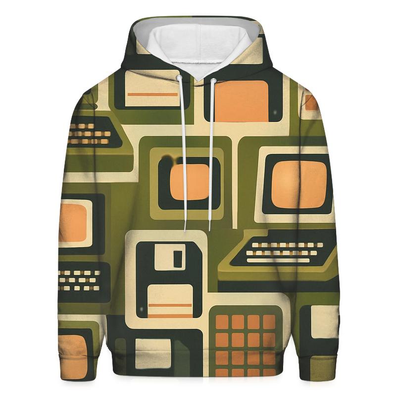 Retro Computer Terminal Blocks pullover hoodies