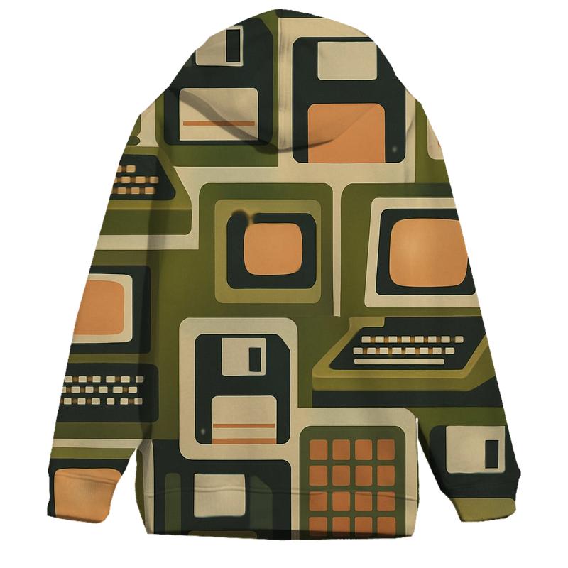 Retro Computer Terminal Blocks pullover hoodies