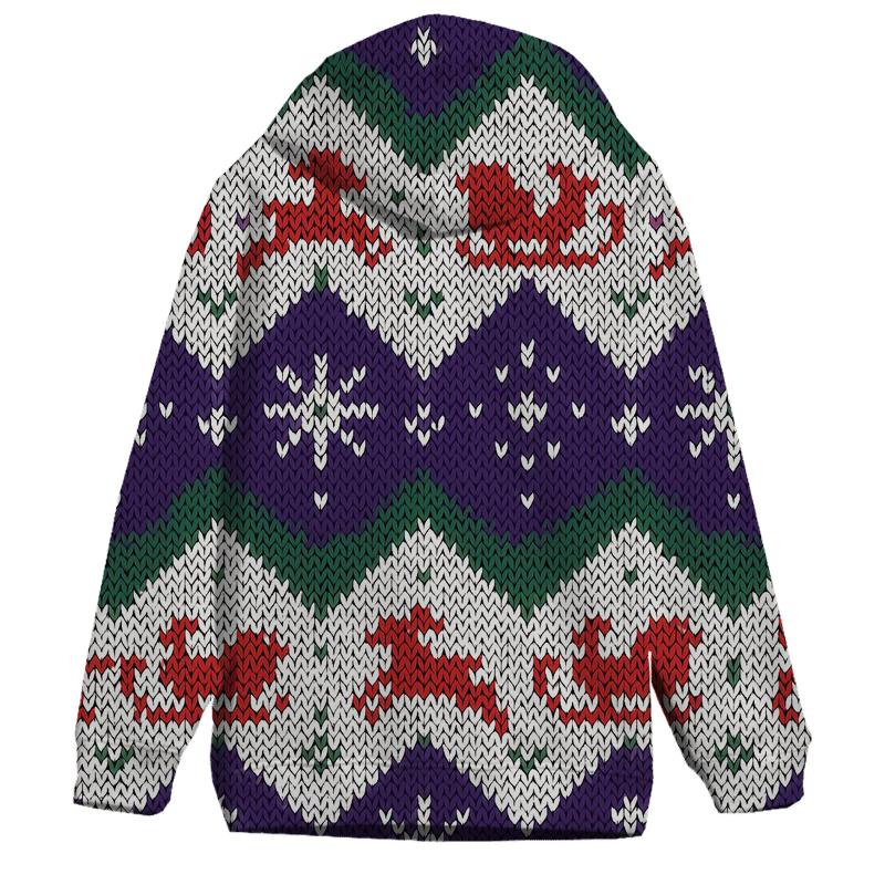 Sleigh Quantum Zigzag Bands Design heavyweight hoodies
