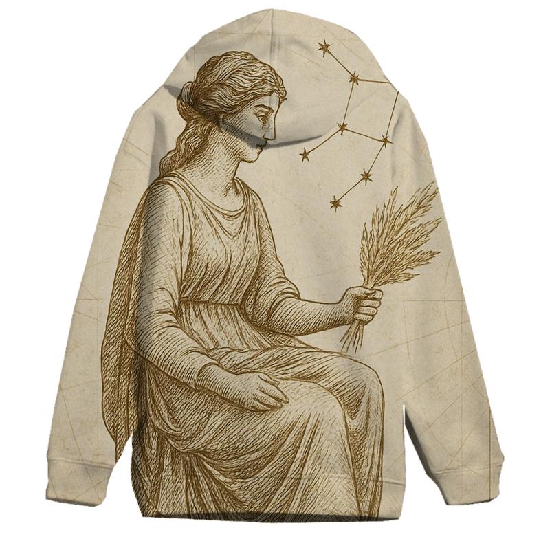 Virgo Sheaf Of Wheat Celestial Engraving hoodies fashion