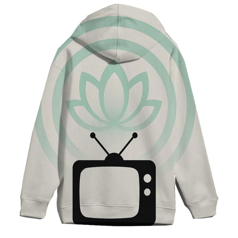 Retro TV Signal Lotus lightweight hoodies