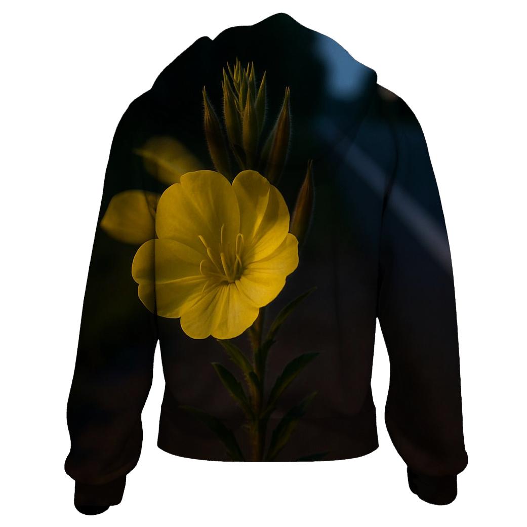 Evening Primrose Opening Under Roadside Streetlight hoodie designs
