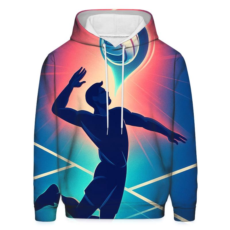 Gravity Well Volleyball Spike embroidered hoodies