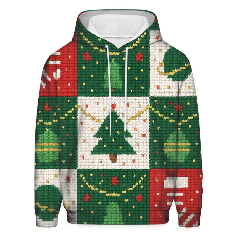 Stocking Galaxy Garland Grid Design hoodie styles