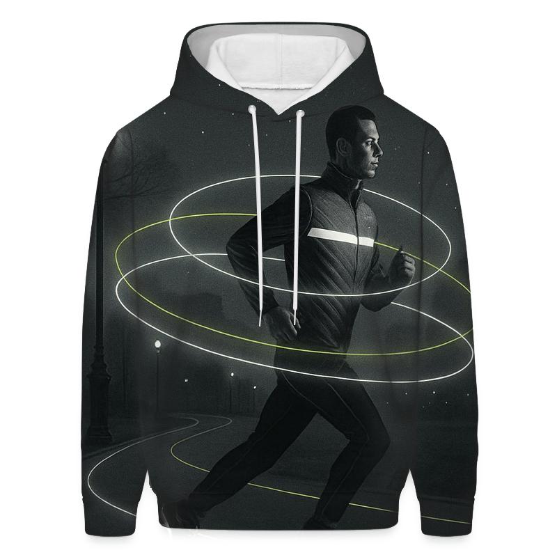 Orbit Path Marathon Night Run printed hoodies