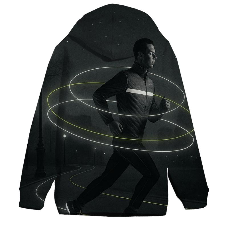 Orbit Path Marathon Night Run printed hoodies