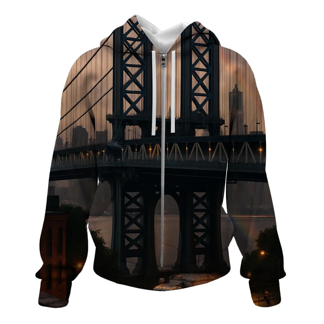 Storm Light Over The Manhattan Bridge designer hoodies