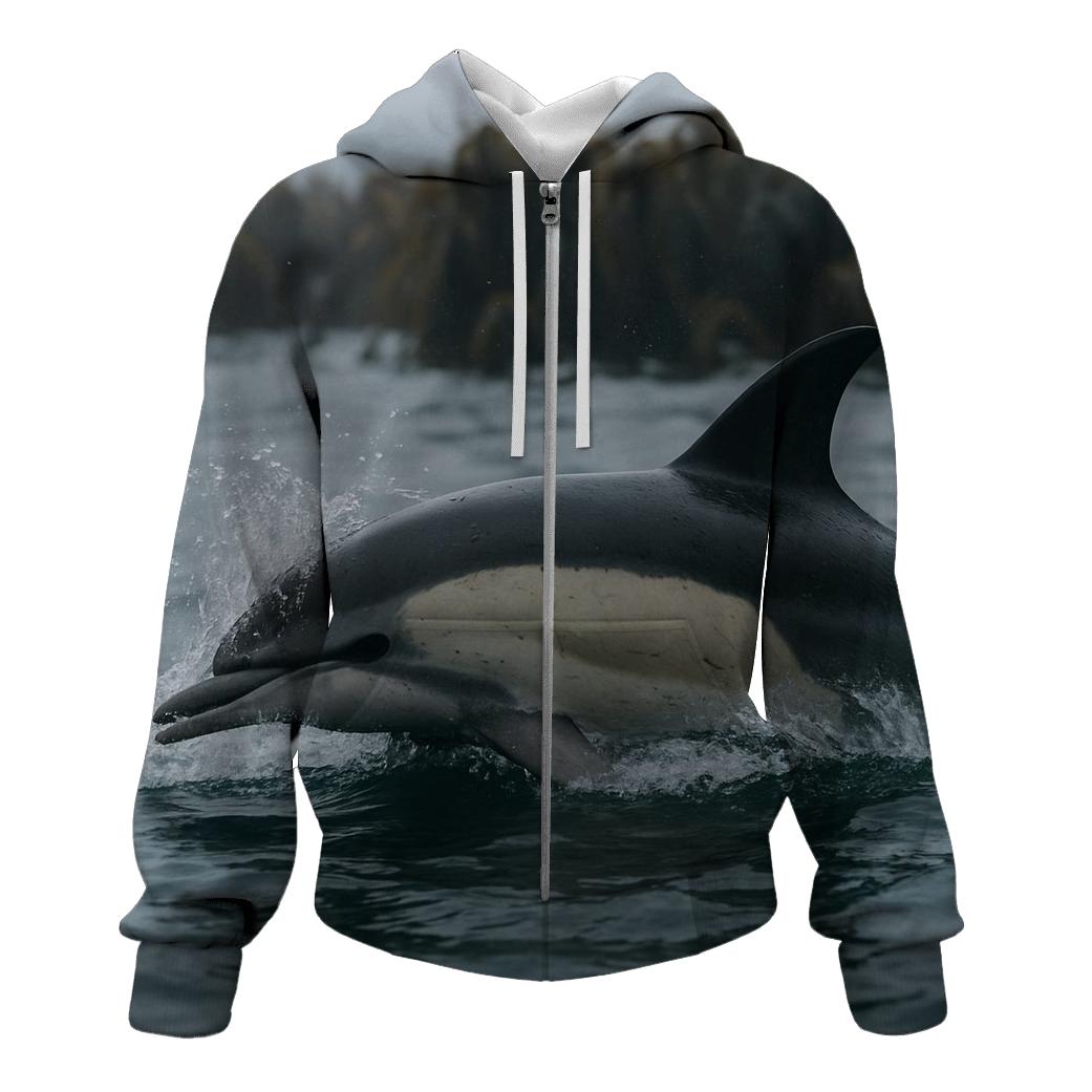 Kelp Corridor Pursuit Common Dolphin heavyweight hoodies