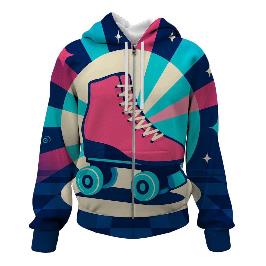 Roller Rink Spotlight Rays pullover hoodies