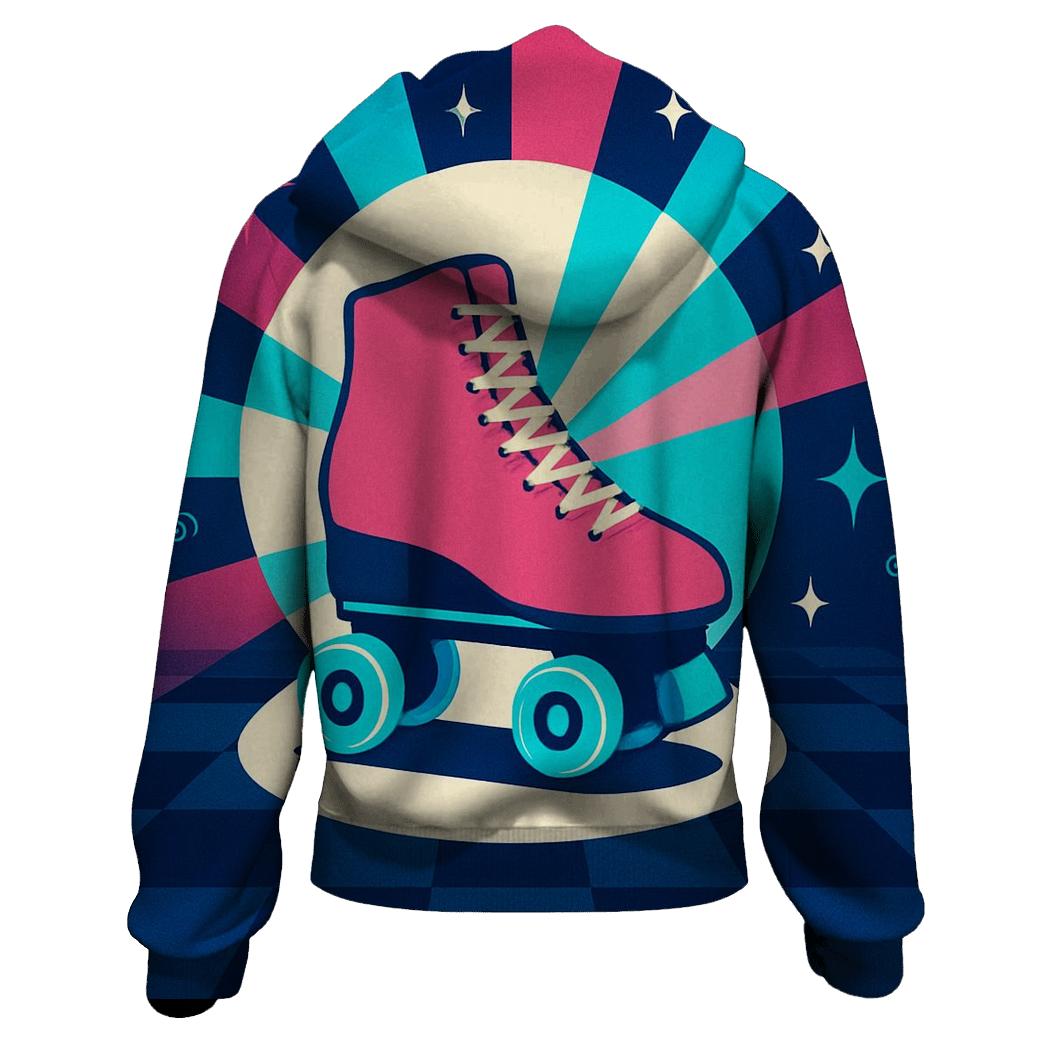 Roller Rink Spotlight Rays pullover hoodies