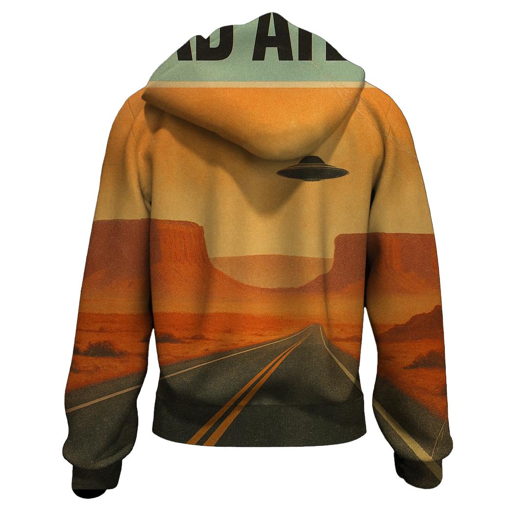 Seventies Desert UFO Road Atlas Cover graphic hoodies