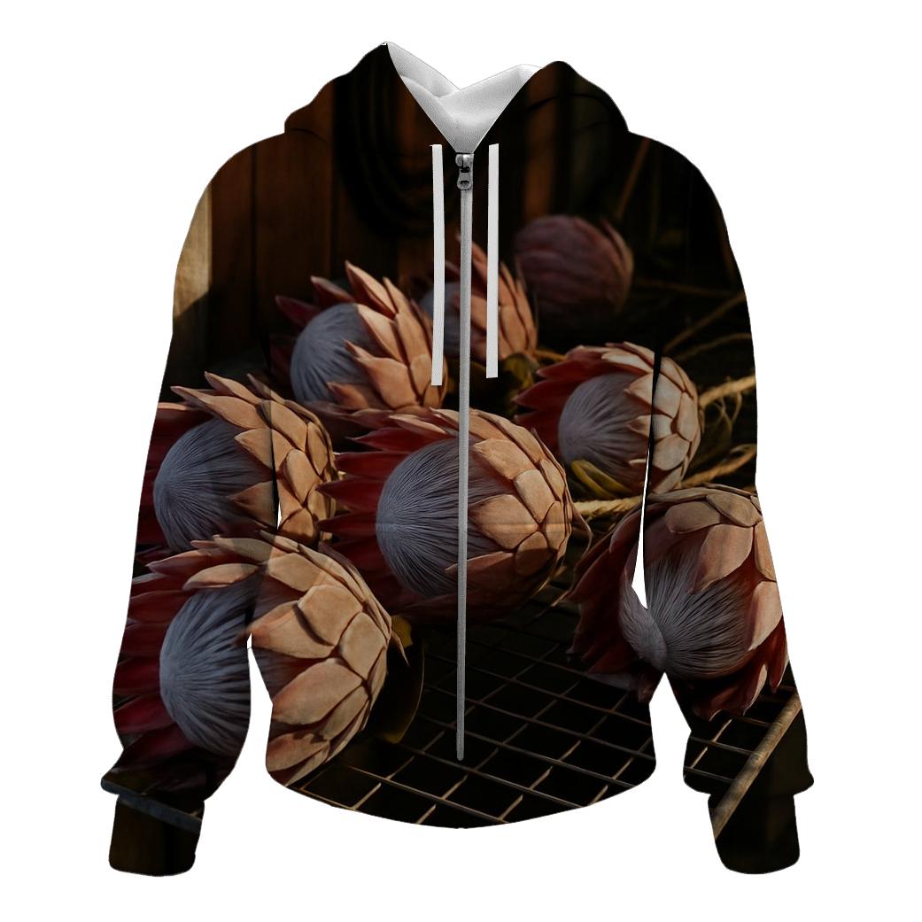 Protea Drying Rack In A Coastal Floristry Shed graphic hoodies