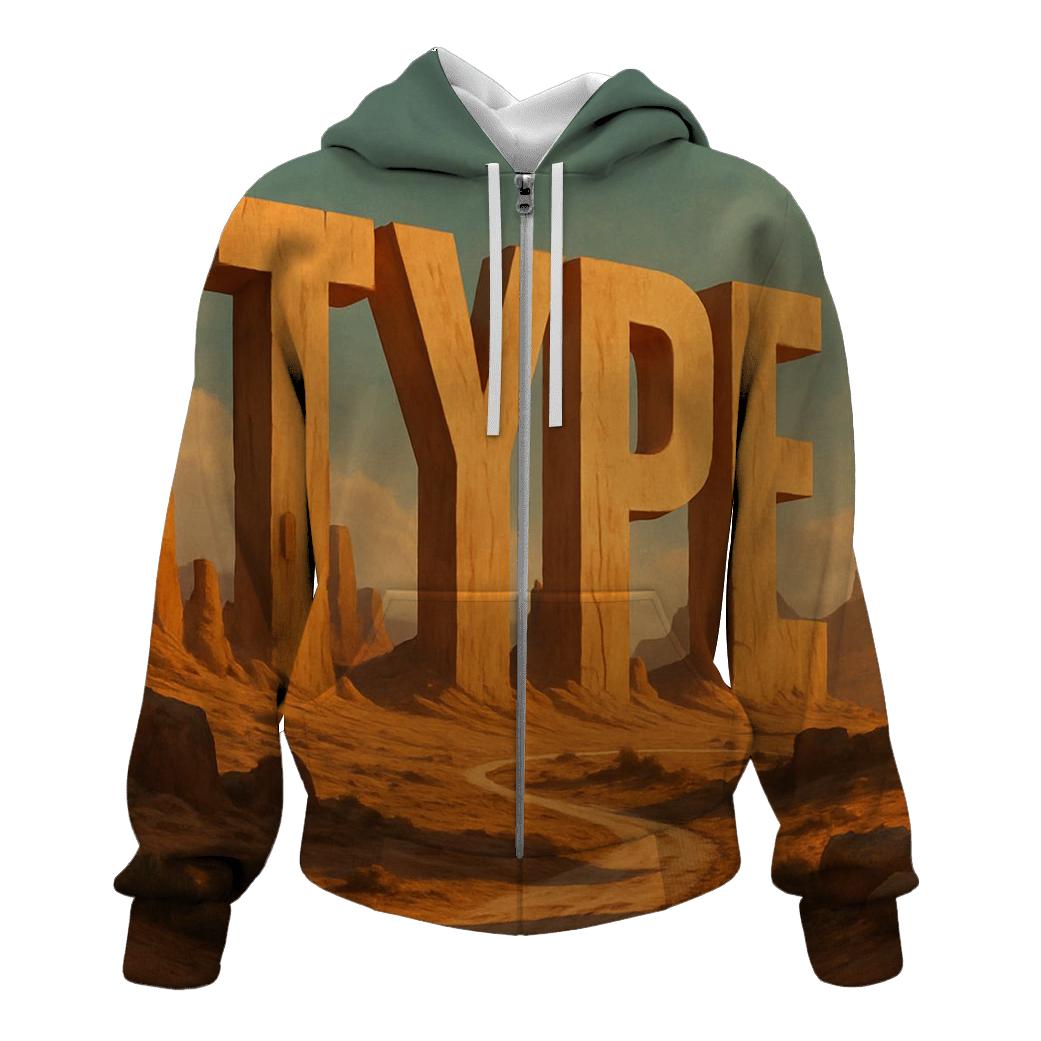 Desert Monolith Typeface Study premium hoodies