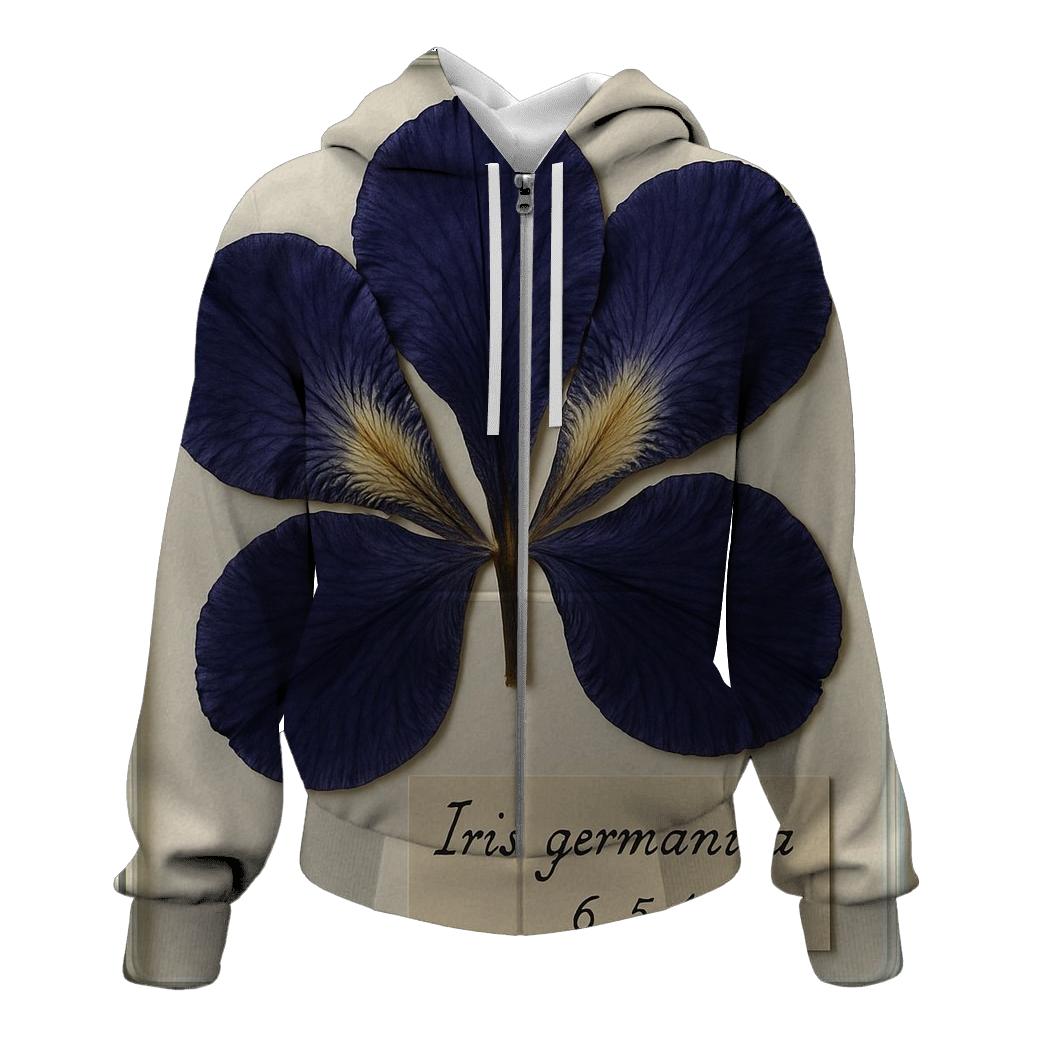 Iris Petals Pressed For Botanical Herbarium Sheet graphic hoodies