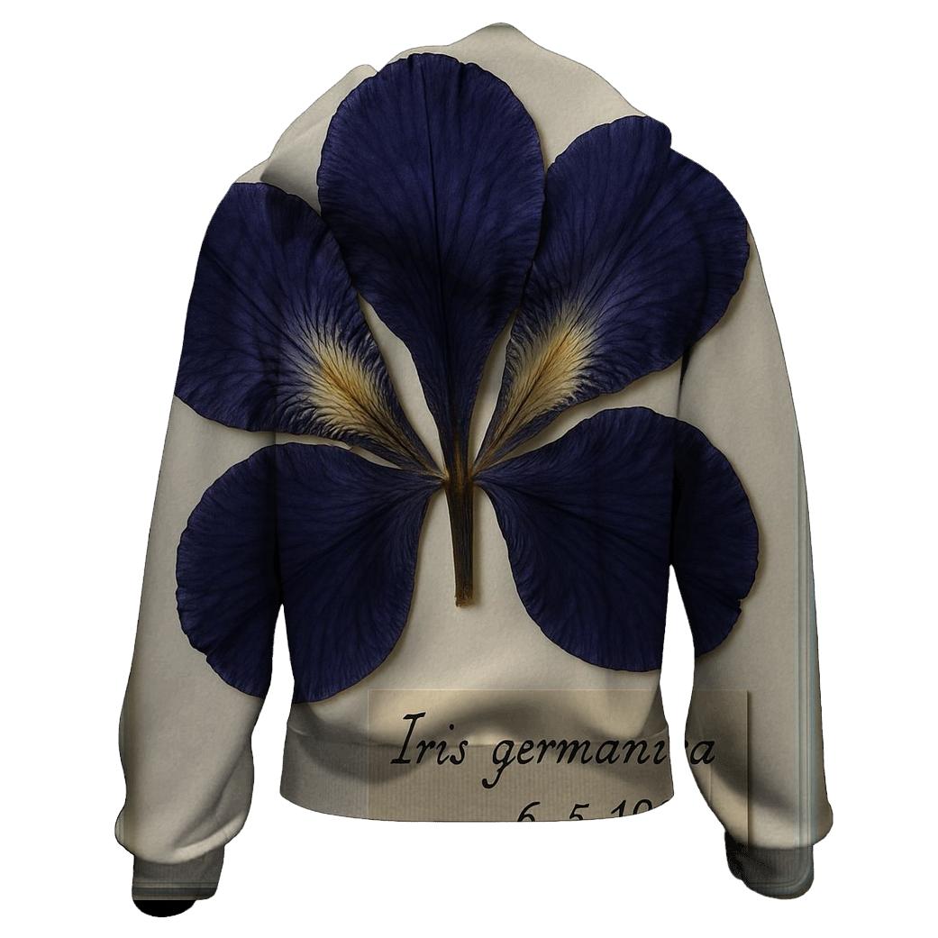 Iris Petals Pressed For Botanical Herbarium Sheet graphic hoodies