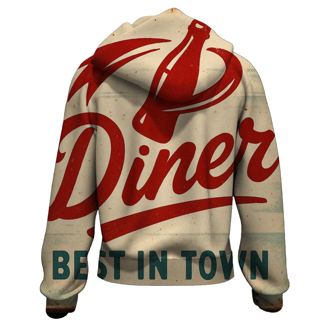 Retro Comet Cola Diner Sign Print heavyweight hoodies