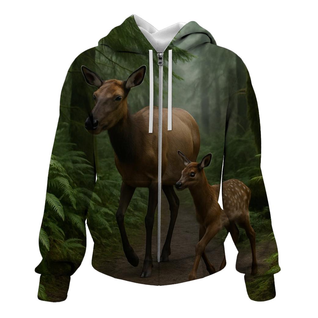 Moss Step Wapiti Cow And Calf hoodie styles