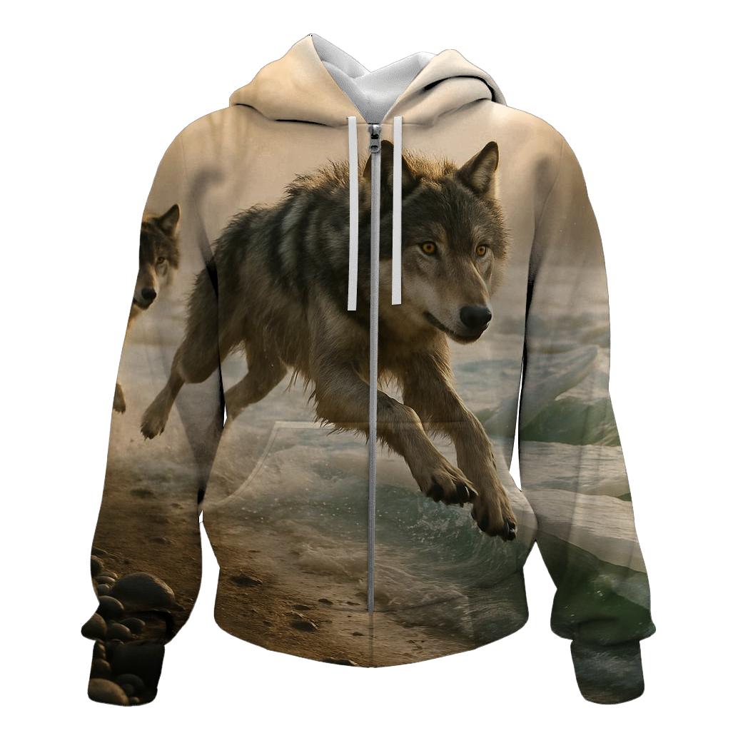River Ice Breakup Chase At Spring Melt heavyweight hoodies