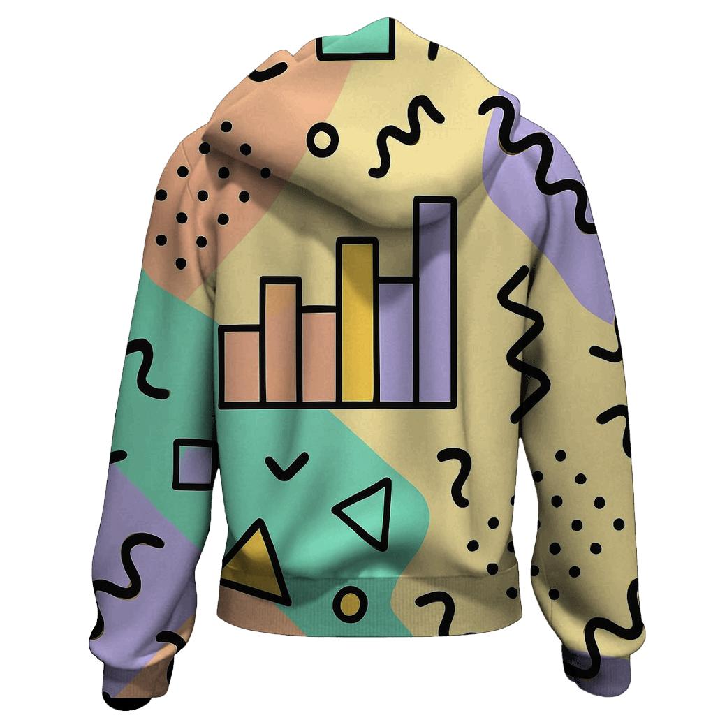 Memphis Geometry Stereo Splash embroidered hoodies