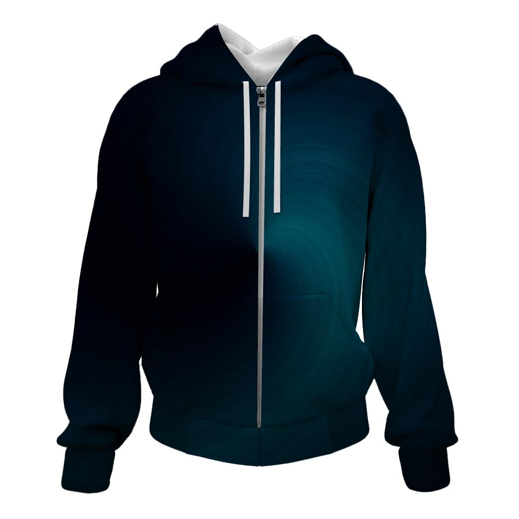 Midnight Teal Vortex lightweight hoodies