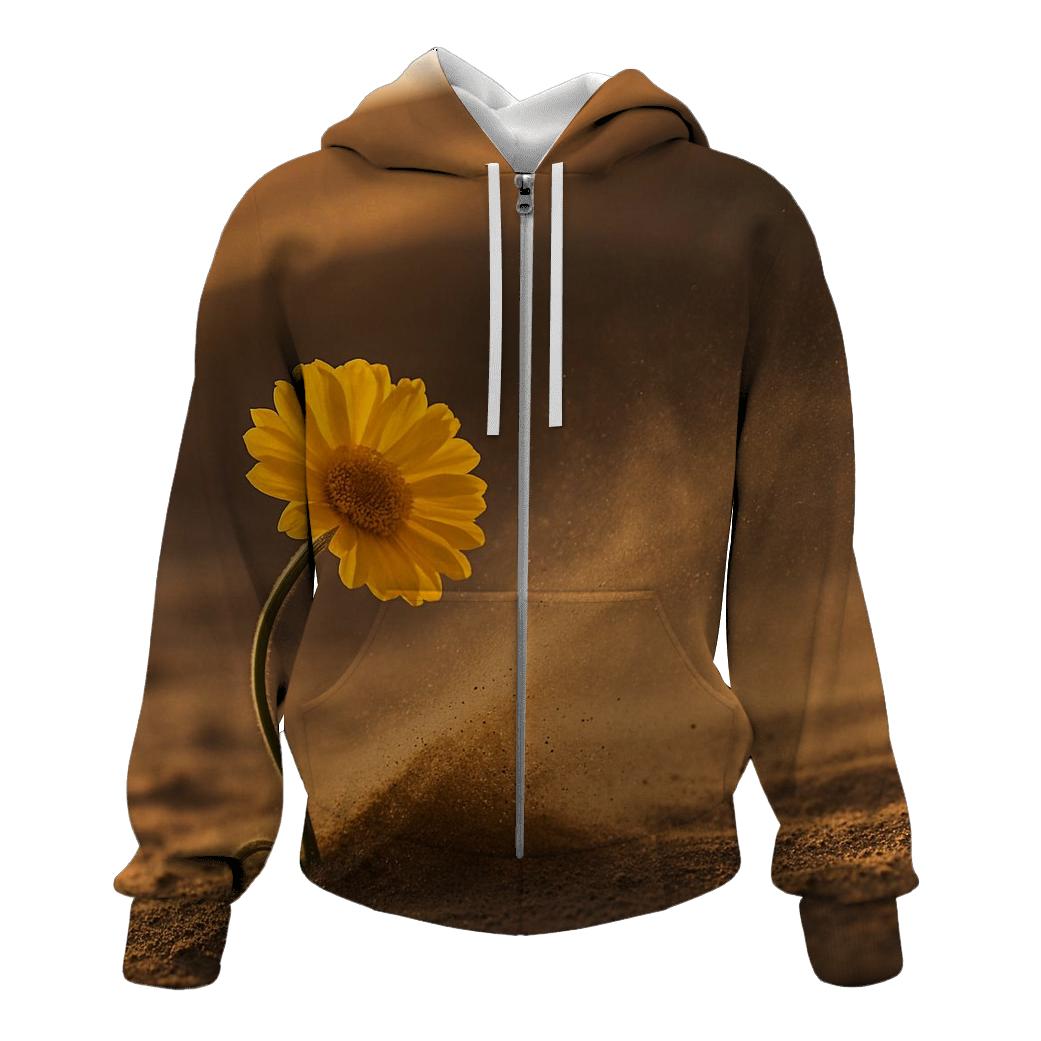 Desert Marigold At The Edge Of A Windblown Dune custom hoodies