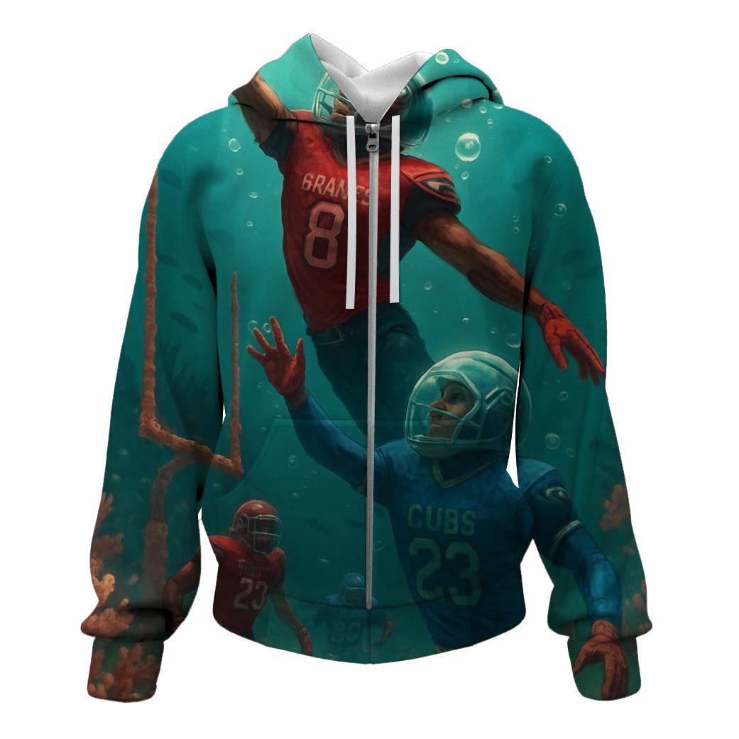 Underwater Coral Gridiron Braves Versus Cubs graphic hoodies