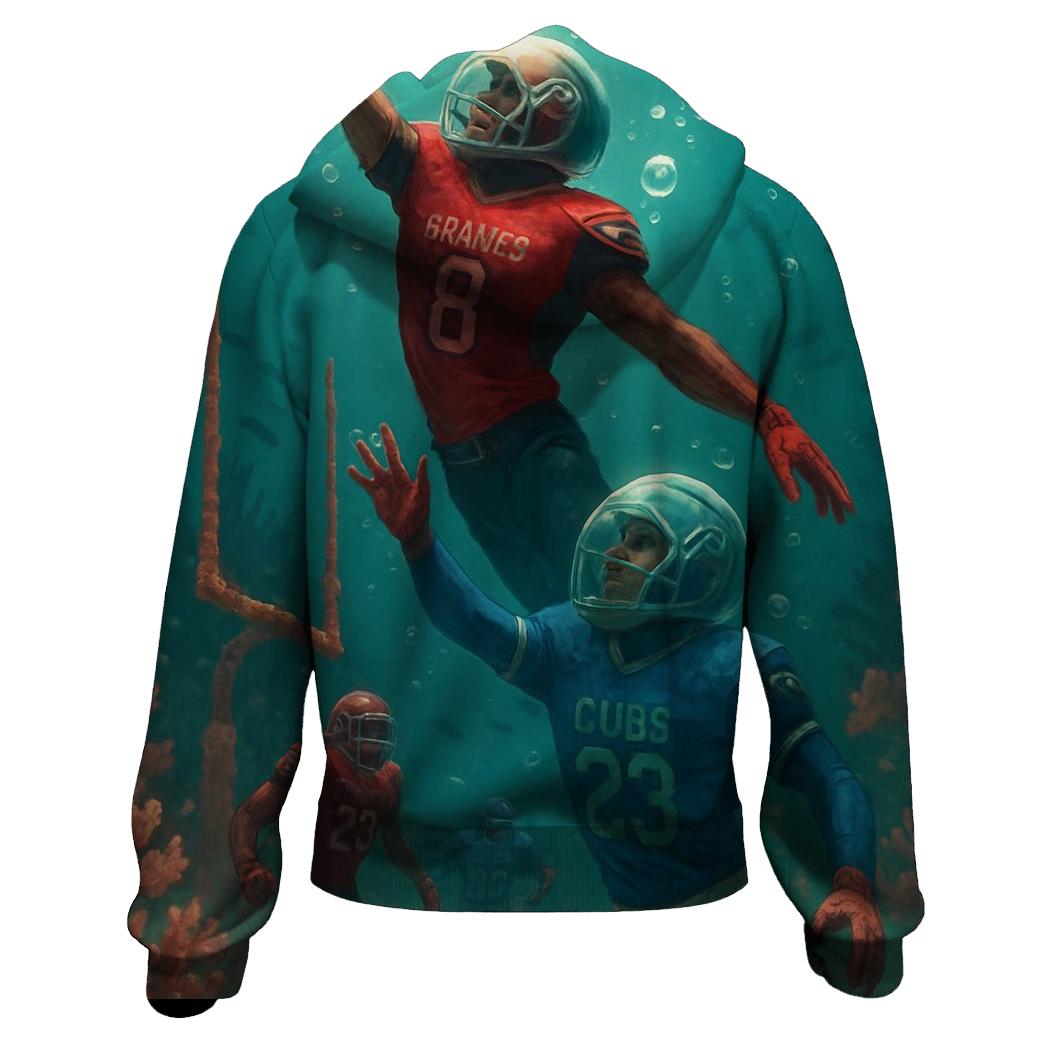 Underwater Coral Gridiron Braves Versus Cubs graphic hoodies