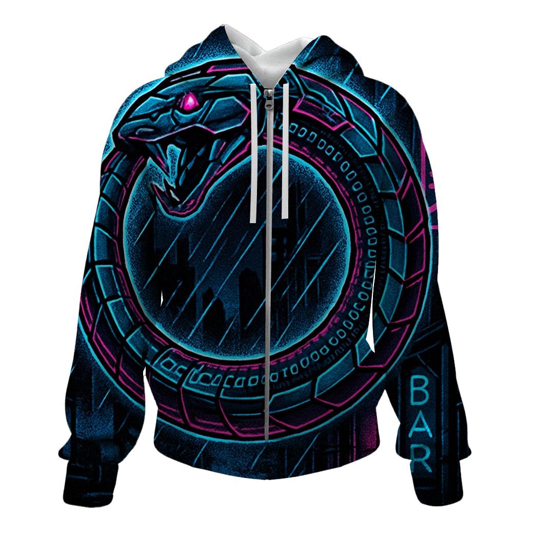 Neon Alley Ouroboros Circuit heavyweight hoodies