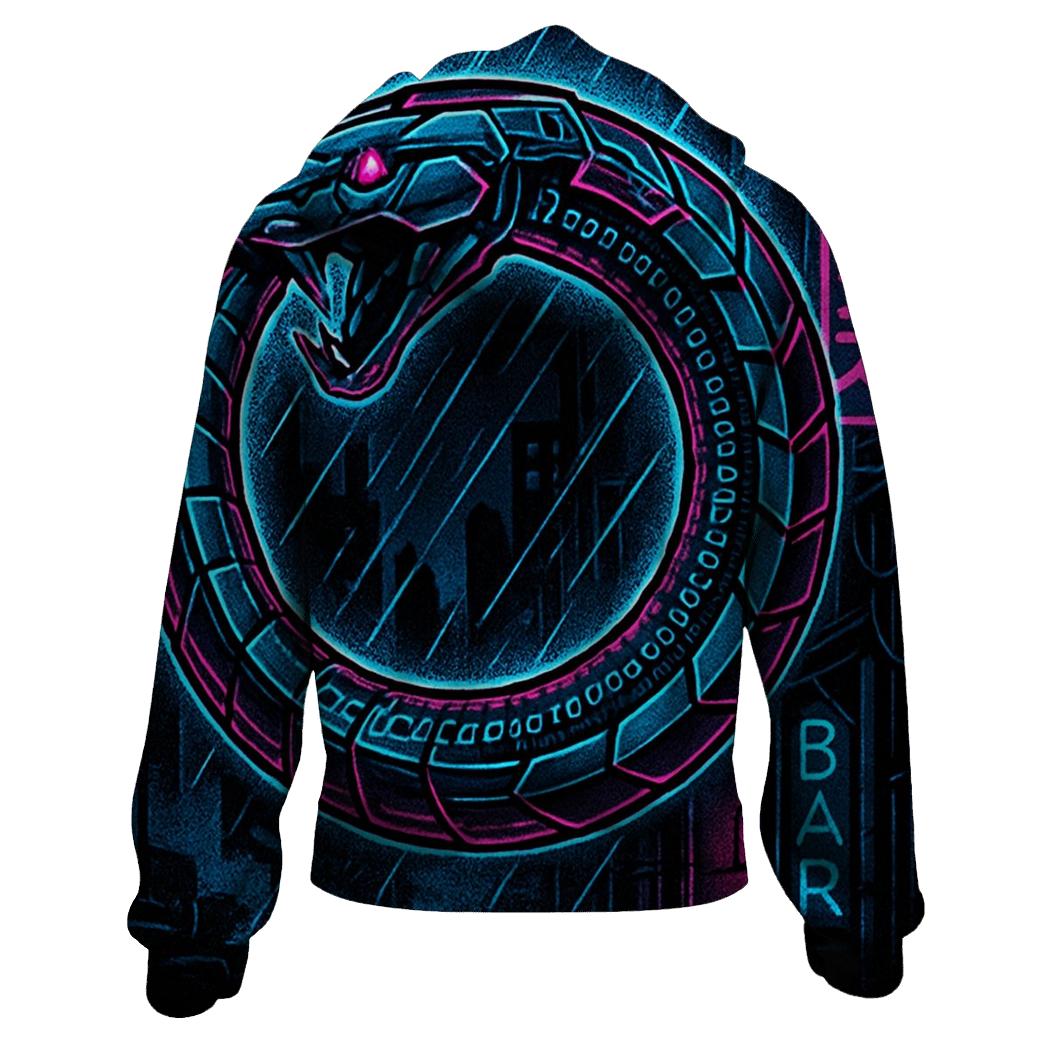 Neon Alley Ouroboros Circuit heavyweight hoodies