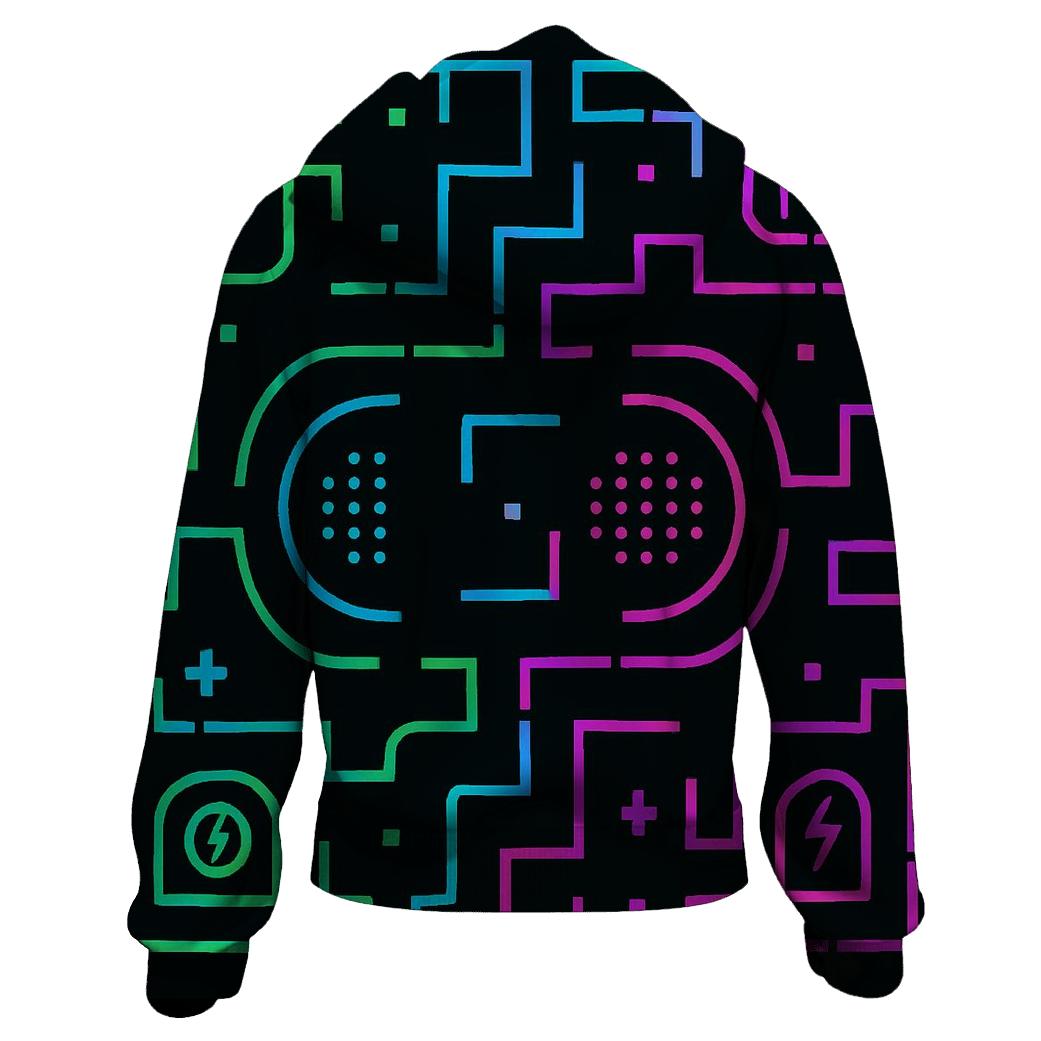 Laser Tag Arena Map zip-up hoodies