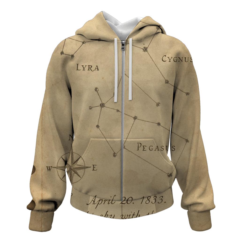 Antique Astronomy Field Notes Page lightweight hoodies