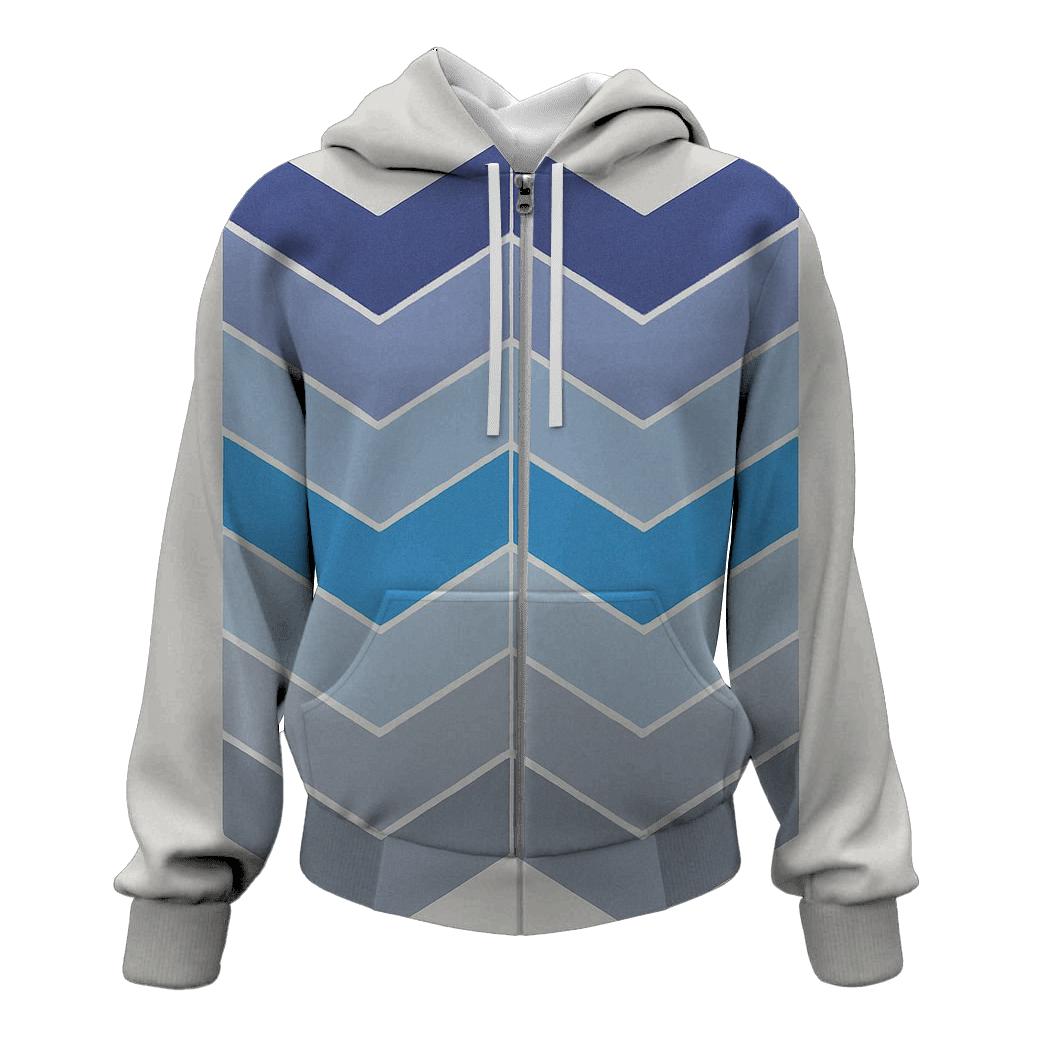 Accordion Chevron Comet Tail Fold lightweight hoodies