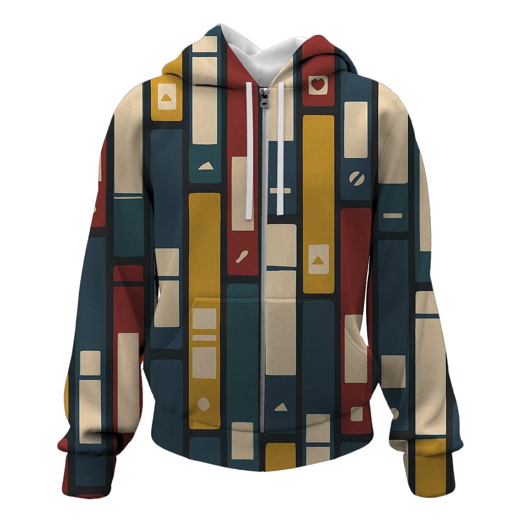 VHS Rental Shelf Stripes lightweight hoodies