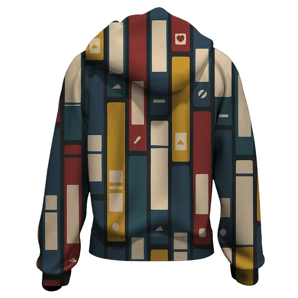 VHS Rental Shelf Stripes lightweight hoodies