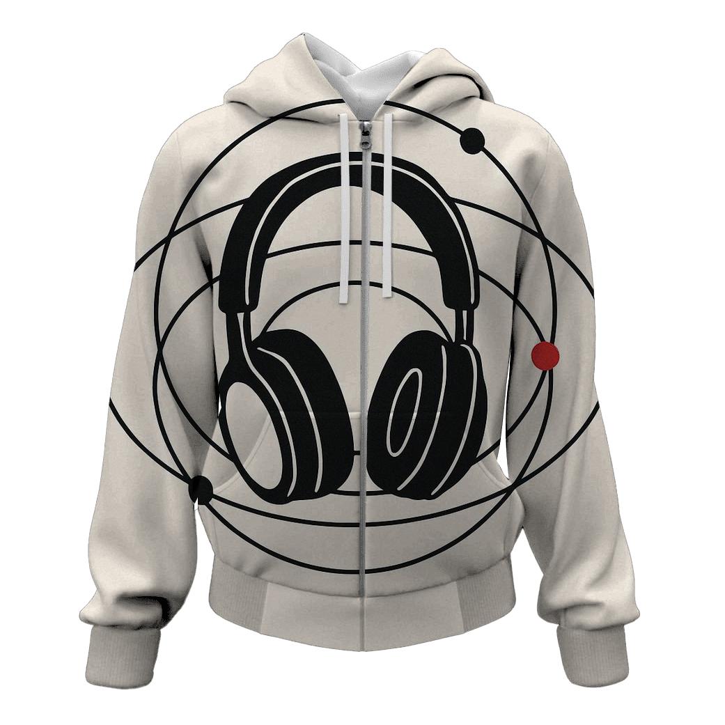 Headphones Orbit Diagram hoodie designs