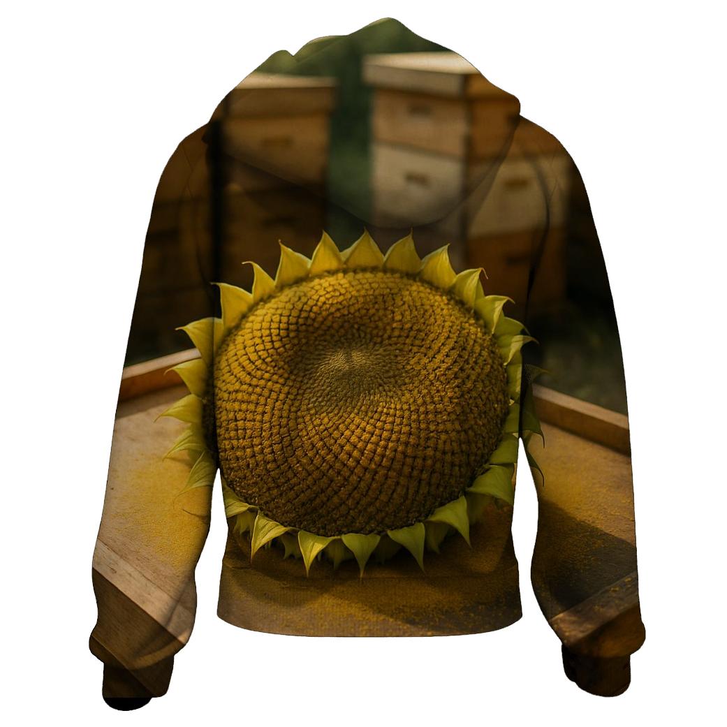 Sunflower Pollen Rings On A Beekeeper Inspection Tray hoodies fashion