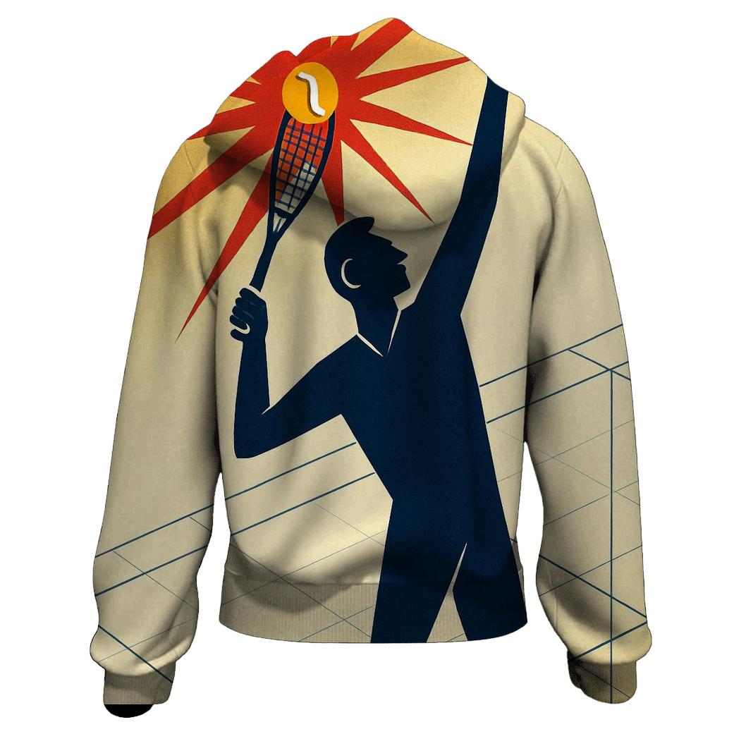 Solar Flare Tennis Serve Geometry custom hoodies