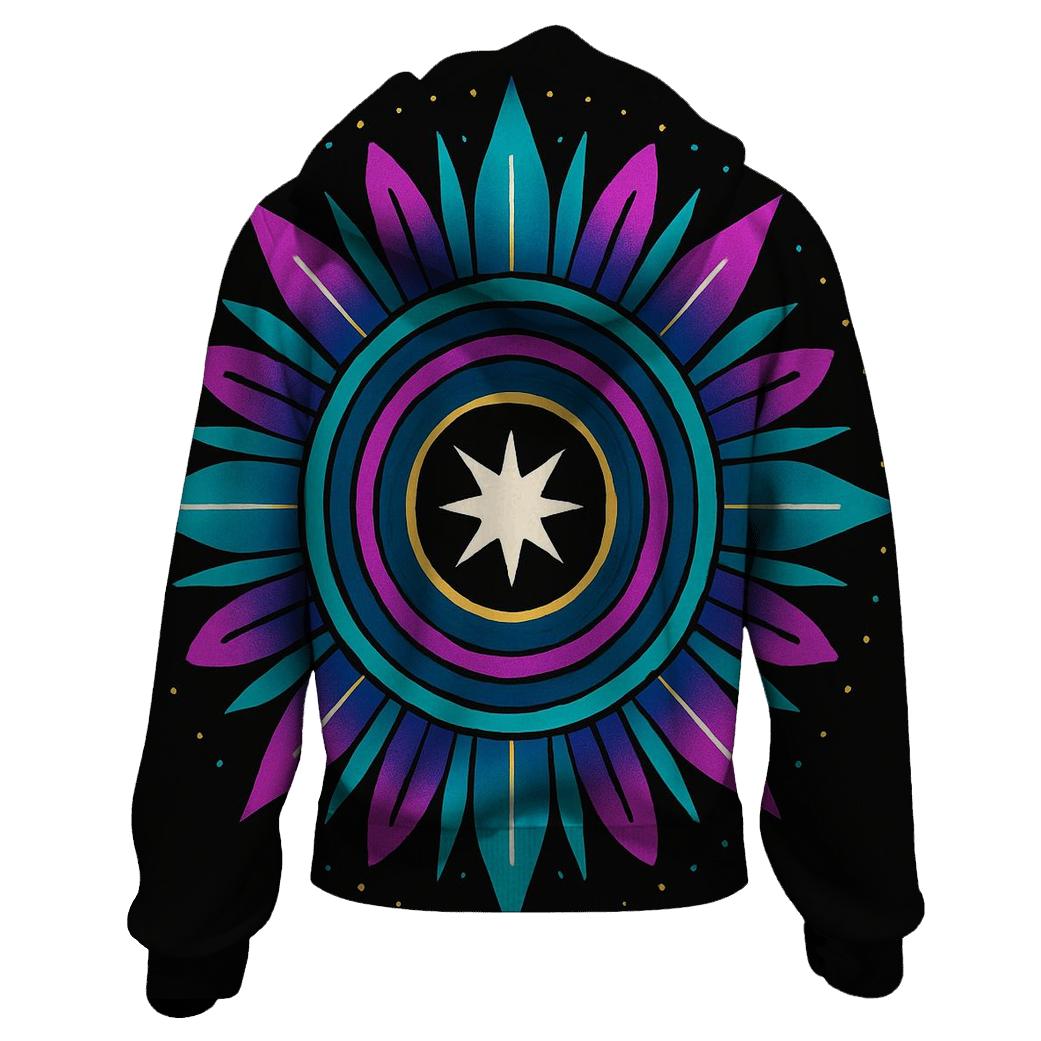 Mandala Sunburst Pulsar Rings hoodies fashion