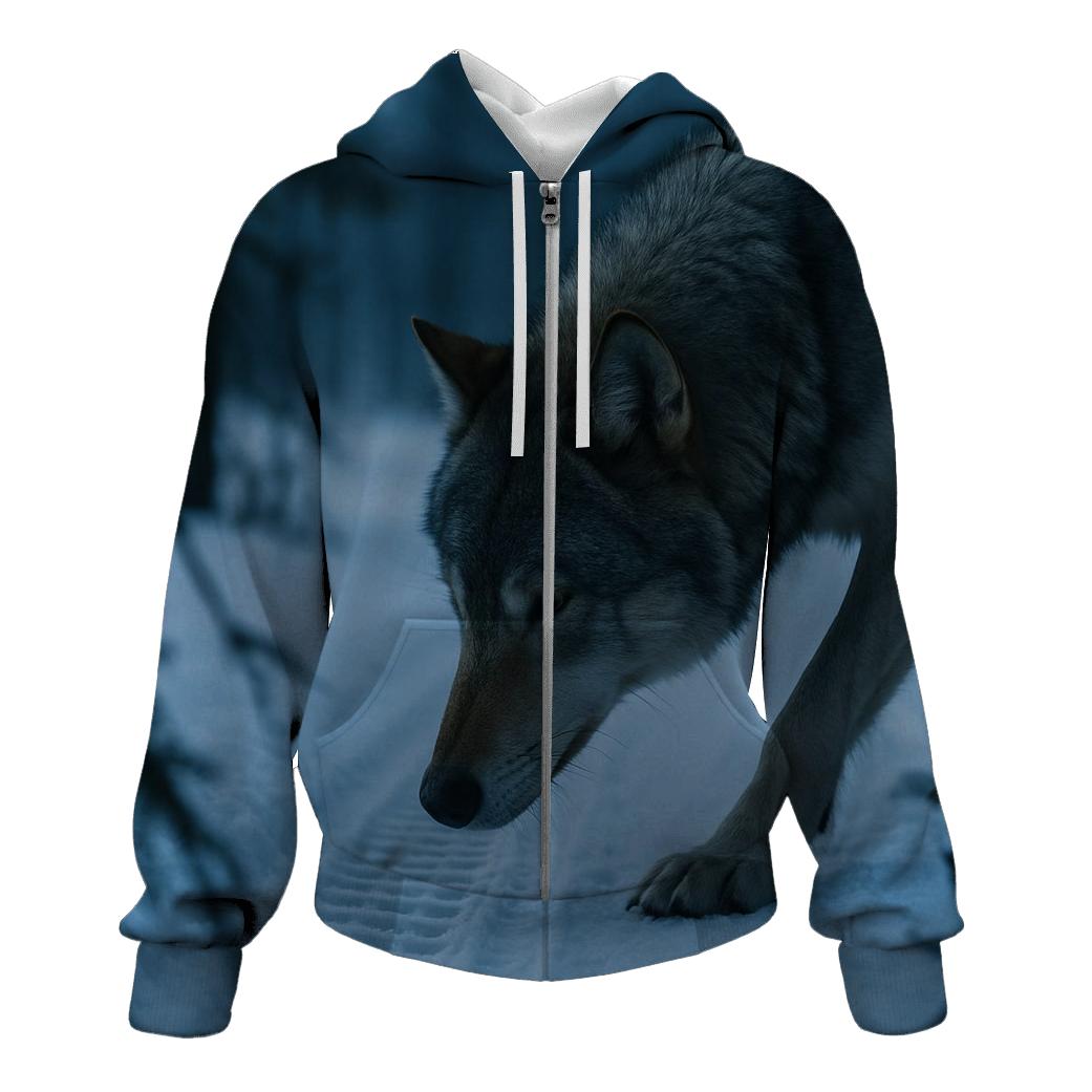 Snowmobile Track Investigation In Boreal Dawn hoodies fashion