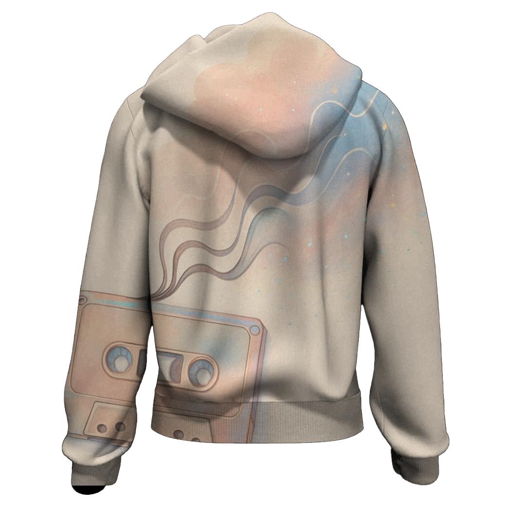 Cassette Ribbon Nebula printed hoodies