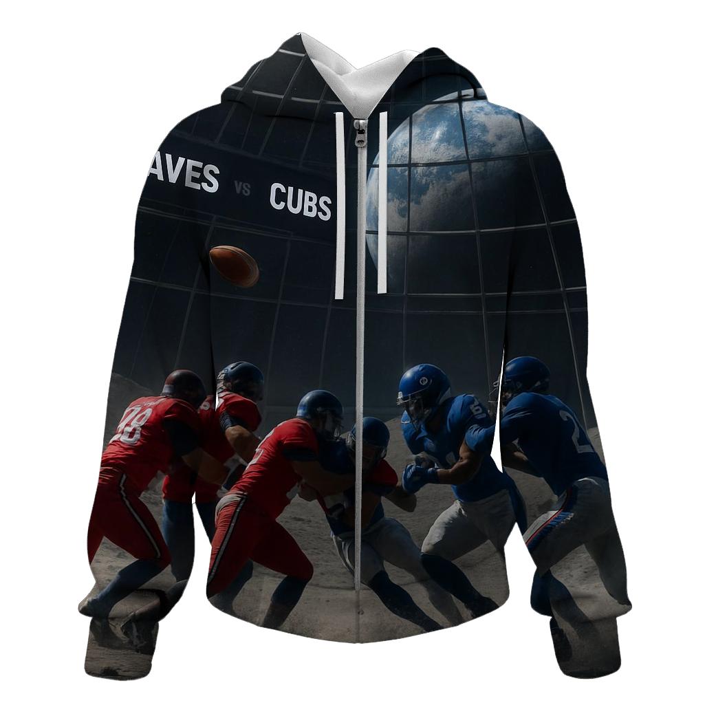 Starlit Lunar Dome Match Braves Versus Cubs lightweight hoodies