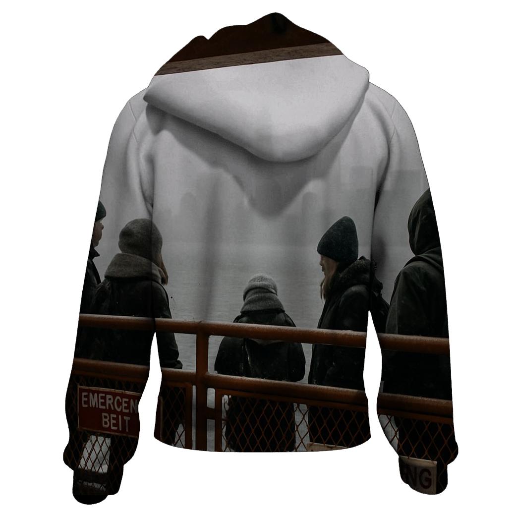 Snow Squall From A Staten Island Ferry Deck heavyweight hoodies