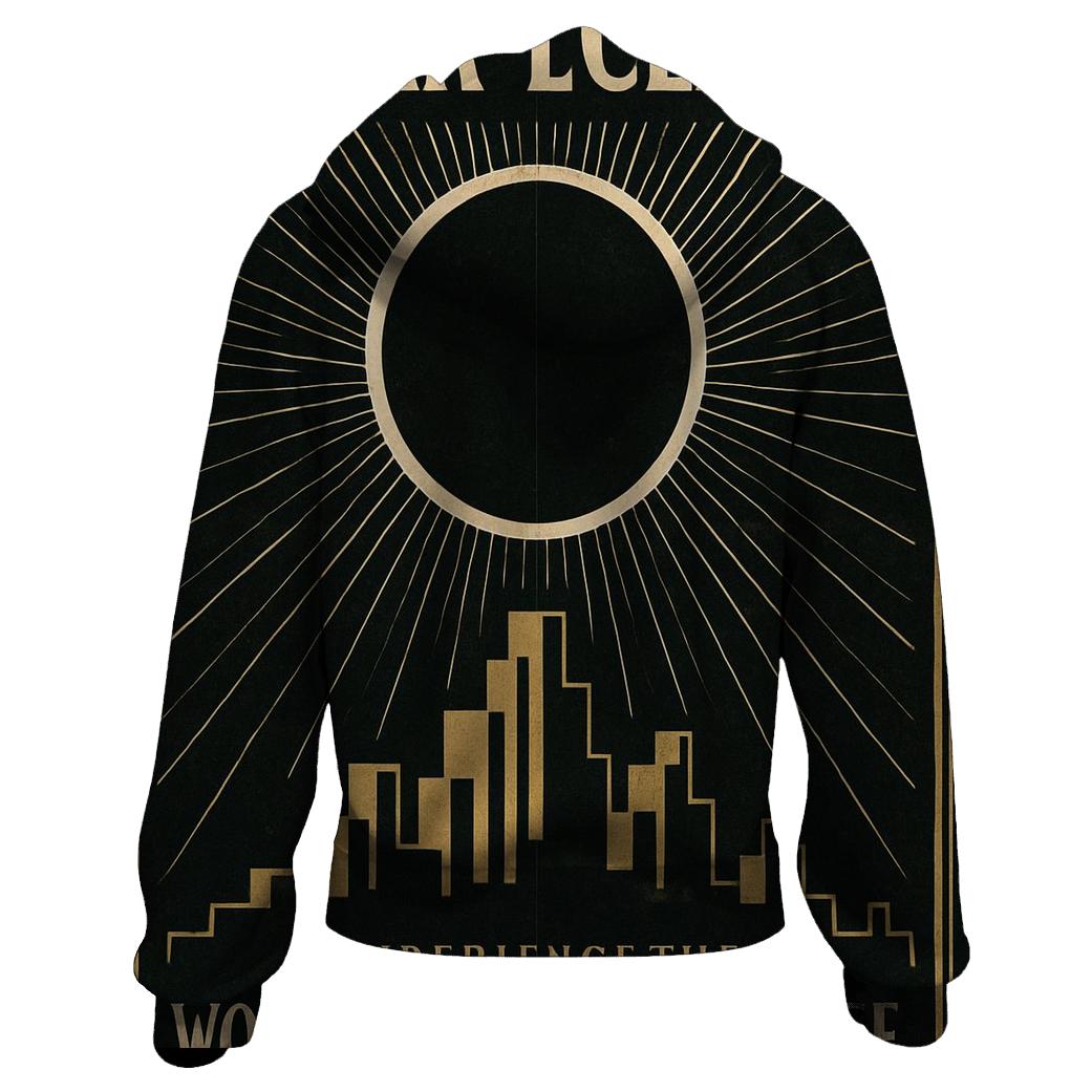 Art Deco Eclipse Theater Poster pullover hoodies
