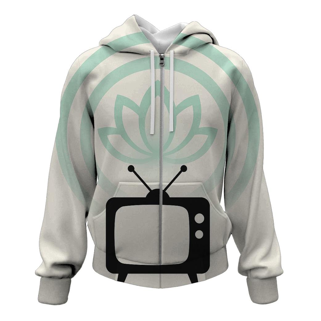 Retro TV Signal Lotus hoodie trends
