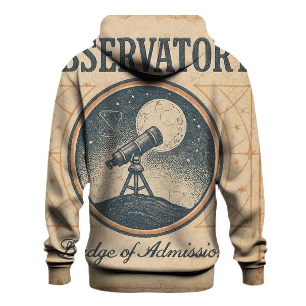 Vintage Moonshine Observatory Label designer hoodies